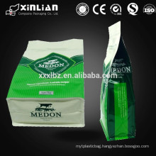 Biodegradable plastic stand up pouch fast food packaging